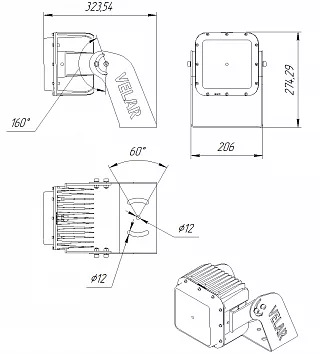 Прожектор VL-ARENA 150-01-K8-5K
